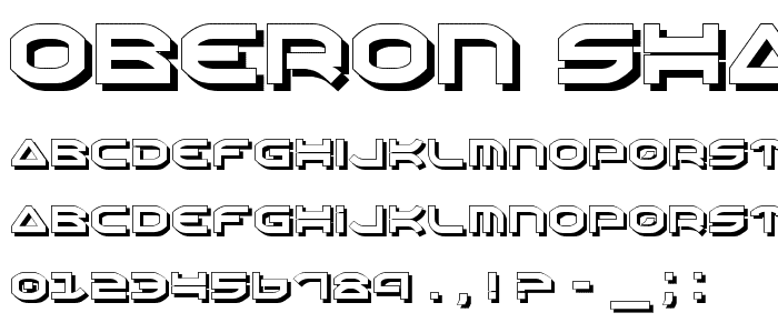 Oberon Shadow font